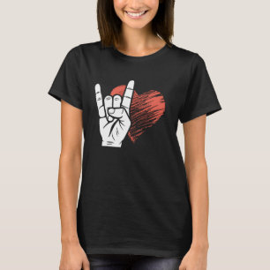 Camiseta Rock Heart Music Lover Gift para los hombres