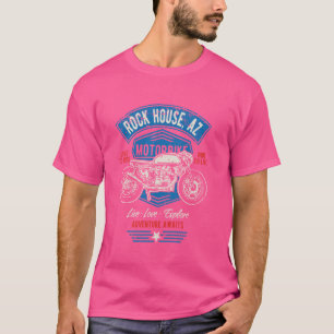 Camiseta Rock House AZ USA Molesto Estilo Motocicleta Desi