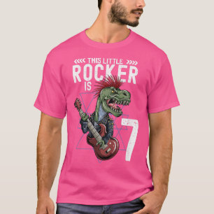 Camiseta Rock Infantil Y Música Roll T Rex Dinosaurio 7º Na