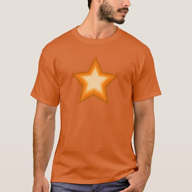Camiseta Rock It Naranja cinco estrellas punteadas - siete  (Anverso)