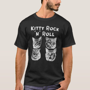 Camiseta Rock Kitty y Roll Retro