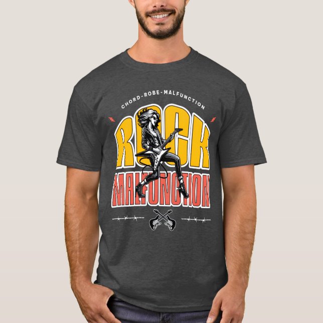 Camiseta Rock Malfunction When Guitars Go Rogue (Anverso)