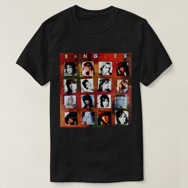 Camiseta Rock maníaco de la banda de música pop de los años (Diseño del anverso)