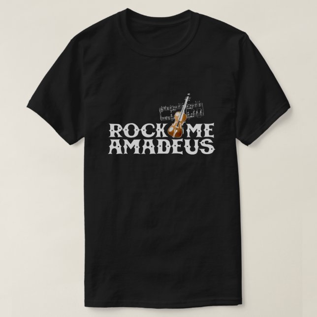 Camiseta Rock Me Amadeus Gráfico de la cultura popular retr (Diseño del anverso)