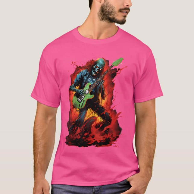 Camiseta Rock Metalizado fuerte de Fantasía Clásico De Los  (Anverso)