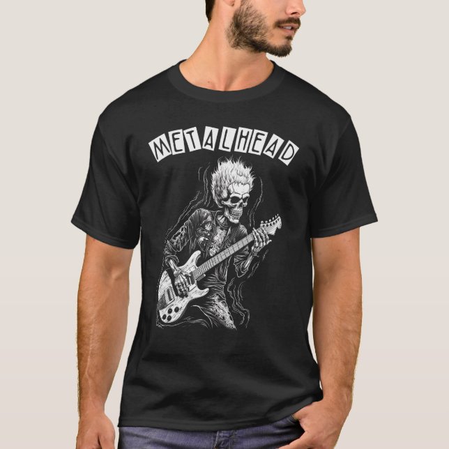 Camiseta Rock Metalizado fuerte de Punk N Roll Skeleton Gui (Anverso)