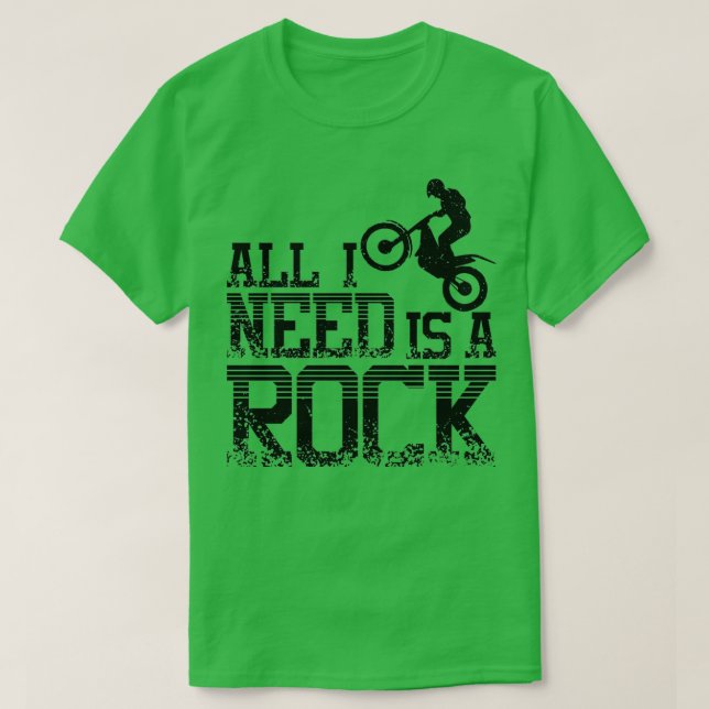 Camiseta Rock Moto Trial Bike  (Diseño del anverso)