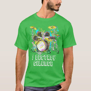 Camiseta Rock Music Drummer Percussion Lover Drums