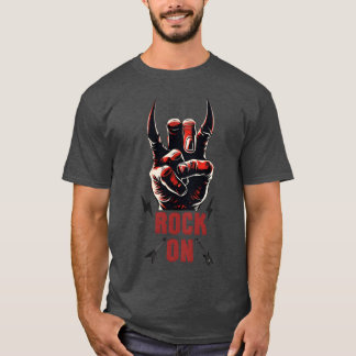 Camiseta Rock music hand devil horns rock musician friend