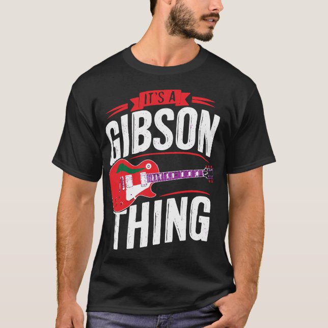 Camiseta Rock Music Lover Tee - Diseño Inspirado Gibson (Anverso)