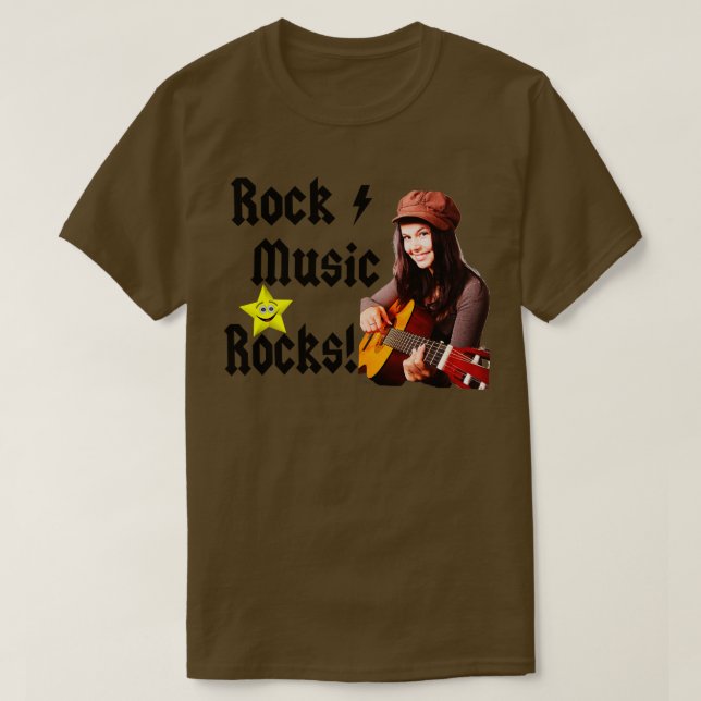 Camiseta Rock Music Rocks Corny Classic Rock Guitar (Diseño del anverso)