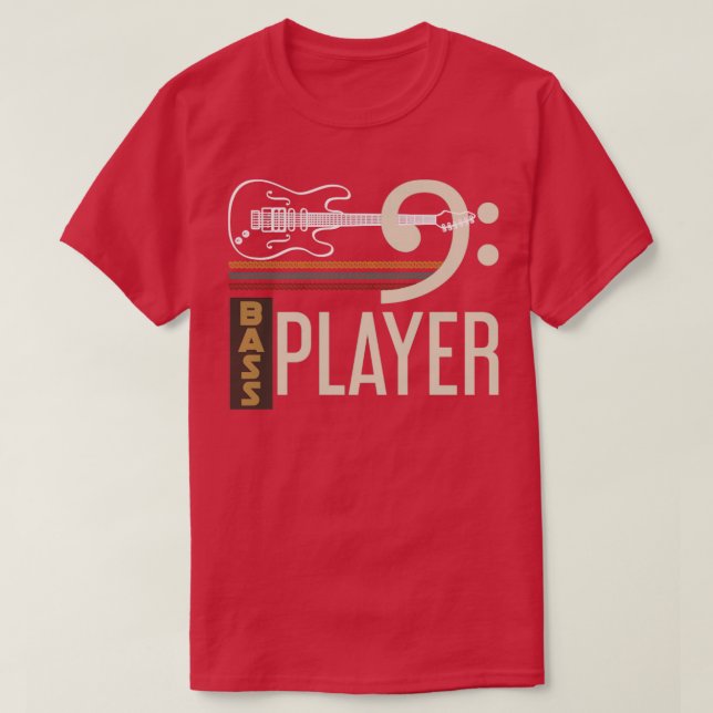 Camiseta Rock Musical Instrumental Bass Guitar (Diseño del anverso)
