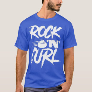 Camiseta Rock N Curl White Funny Hice Curling Rock Pun