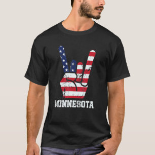 Camiseta Rock N Roll 4 De Julio Mano De Rock Minnesota Amer