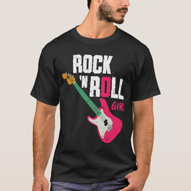 Camiseta Rock N Roll Chica Guitar (Anverso)