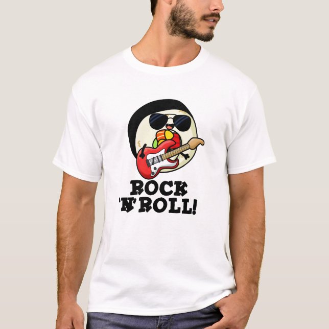 Camiseta Rock n Roll Funny Sushi Roll Pun (Anverso)