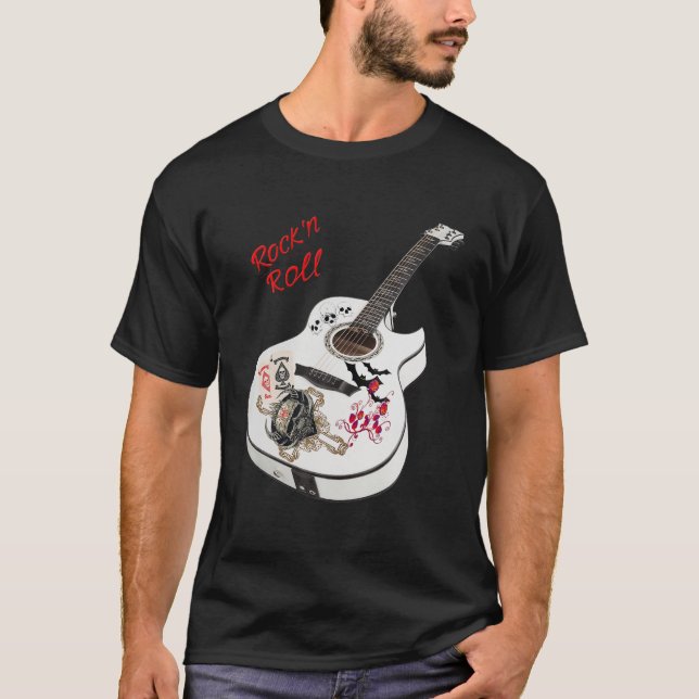 Camiseta Rock N Roll Guitar (Anverso)