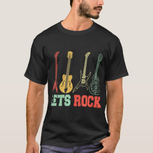 Camiseta Rock N Roll Guitar Retro