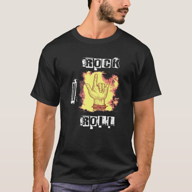 Camiseta Rock N Roll Hardrock Heavymetal Music Gift (Anverso)