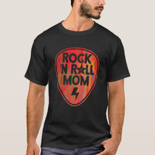 Camiseta Rock n Roll Mom Rock Band Guitarra Música