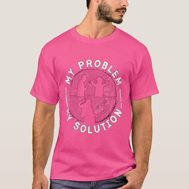 Camiseta Rock N Roll My Problem My Solution Pictogram Mom r (Anverso)