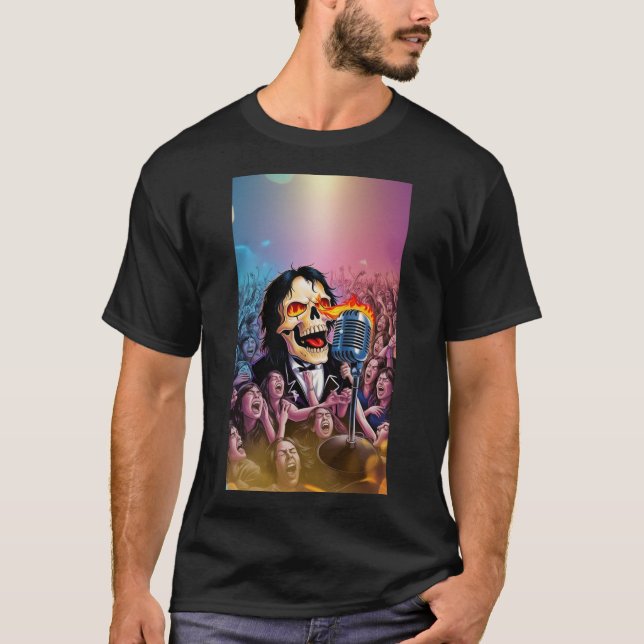 Camiseta Rock 'n Roll Roar: Edición Skull y Crossbone (Anverso)