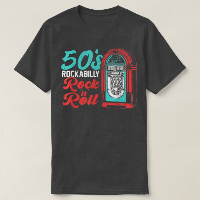 Camiseta Rock 'N' Roll Rock Rockabilly de los años 50 (Diseño del anverso)