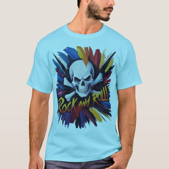Camiseta Rock 'n' Roll Skull (Anverso)