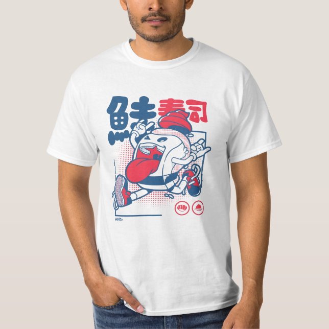 Camiseta Rock ’n’ Roll Sushi (Anverso)