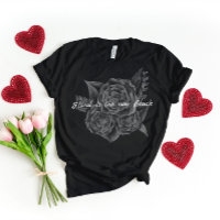 Rock n Rollo Negro Monocromático Floral