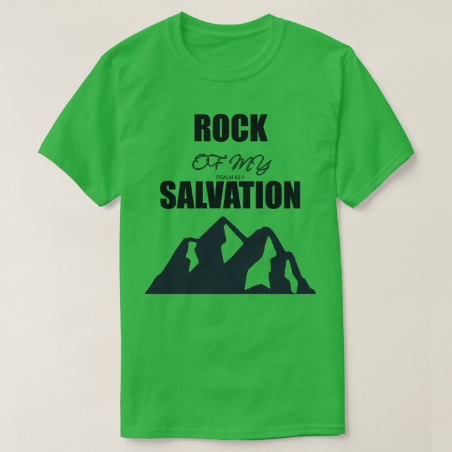 Camiseta Rock Of My Salvation Bible Verse (Diseño del anverso)