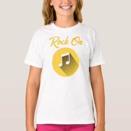 Camiseta Rock On amarillo and blanco Music Mashup T-Shirt