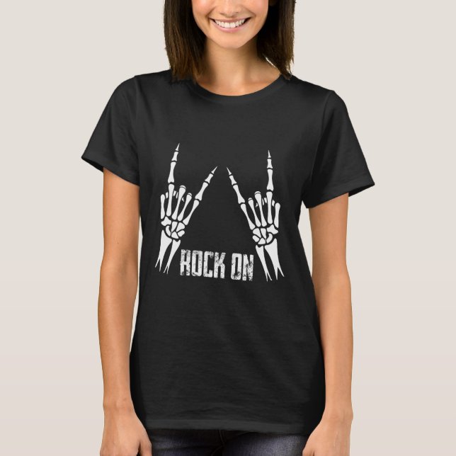 Camiseta Rock on Band Tees For Women Rock and Rols For Me (Anverso)