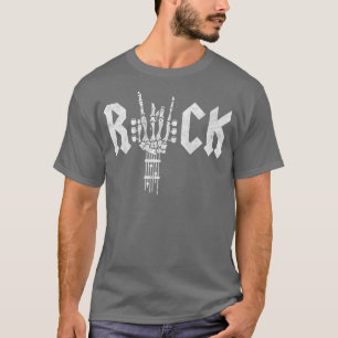 Camiseta Rock On Guitar Cuello De Concierto Tees Para Mujer