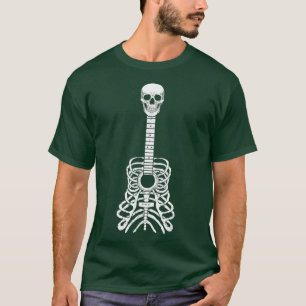 Camiseta Rock On Guitar Rock & Roll Skeleton Classic 2789