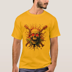 Camiseta Rock On: Iconografía del cráneo y los huesos cruza