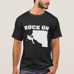 Camiseta Rock On Mountain Climbing Para Escaladores Rock