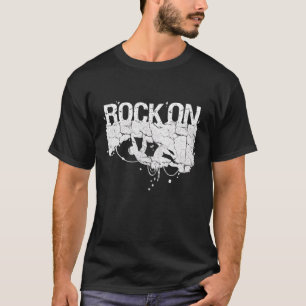 Camiseta Rock On Rock Climbing Print Climber Bouldering