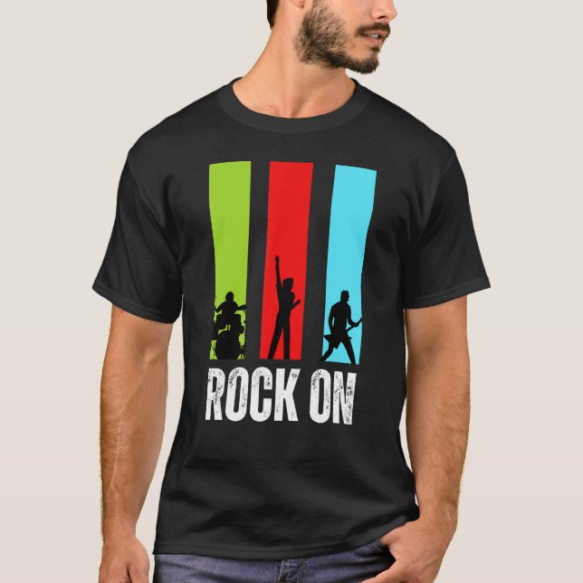 Camiseta Rock On Rock Fan Of Rock N Roll (Anverso)