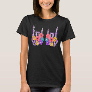 Camiseta Rock On Rockstar Mano del esqueleto Disstume Hallo