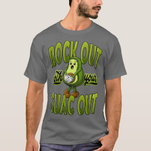 Camiseta Rock out con tu aguacate de Guac Out
