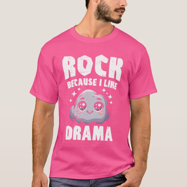 Camiseta Rock Paper Scissors Rock Because I Like Drama (Anverso)