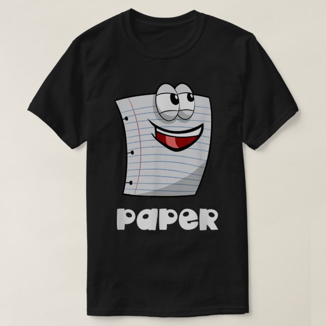 Camiseta Rock Paper Scissors Shirt Group Halloween Costume  (Diseño del anverso)