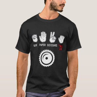 Camiseta Rock Paper Scissorsable Saw Woodworking boy