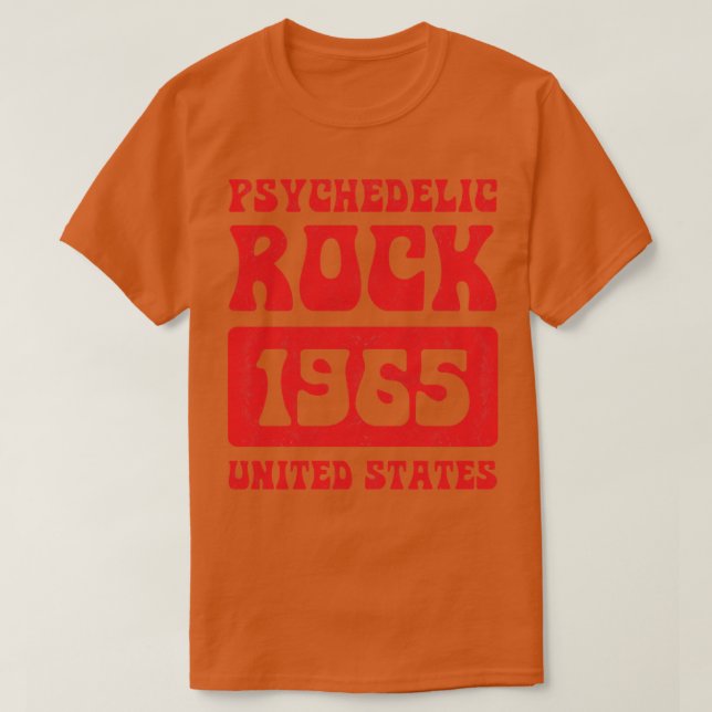 Camiseta Rock psicodélico 1965 Vintage (Diseño del anverso)