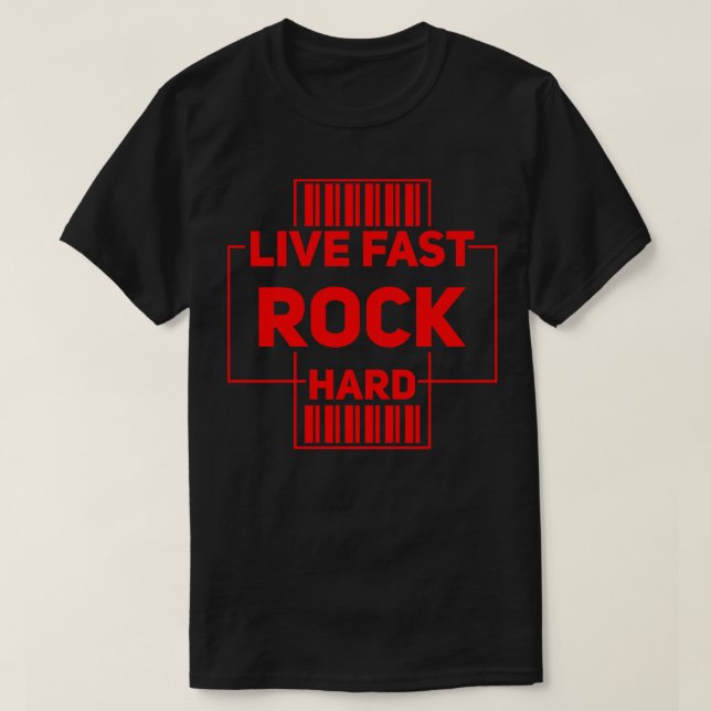 Camiseta Rock rápido en vivo (Diseño del anverso)