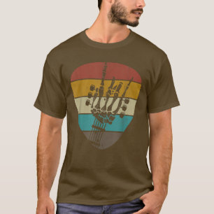 Camiseta Rock retro y Roll Skeleton Guitar Music Lover Rega