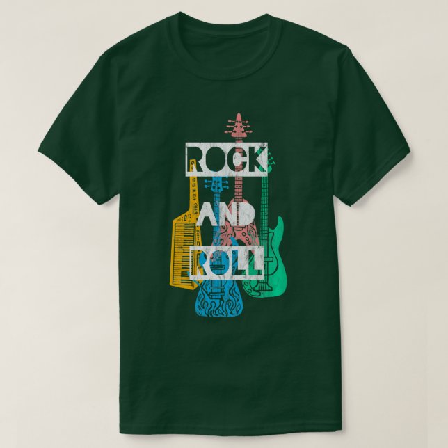 Camiseta Rock Roll Colorful Rocker Concert Children Long (Diseño del anverso)