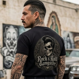 Camiseta Rock & Roll Gangster Back hit