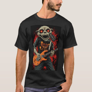 Camiseta Rock & Roll Rebel: Tee de cráneo y cruz